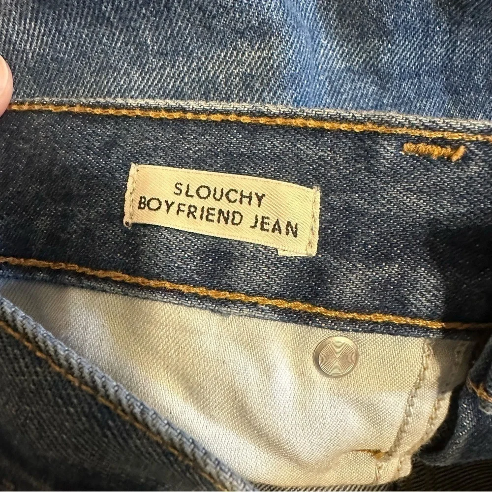 J. Crew Slouchy Boyfriend Jean in Barn Wash Distressed Denim Size 26
